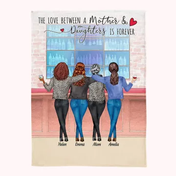 Discover Personalised The Love Between Mother And Daughter Is Forever Blanket for Mother's Day Thanksgiving Day Gift