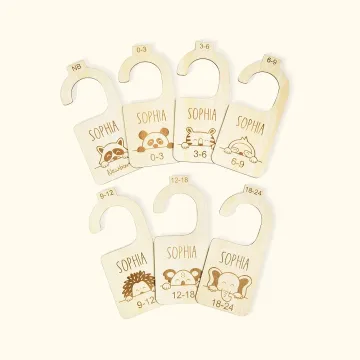 Discover Personalised Baby Animals Closet Dividers for Nursery Set of 7 Baby Shower Gifts