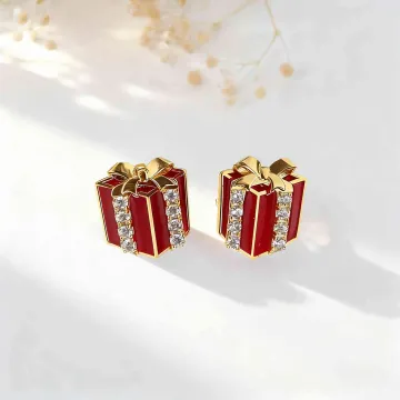 Discover Personalised Gift Box Birthstone Stud Earrings Dainty Jewellery Christmas Birthday Anniversary Gift for Women