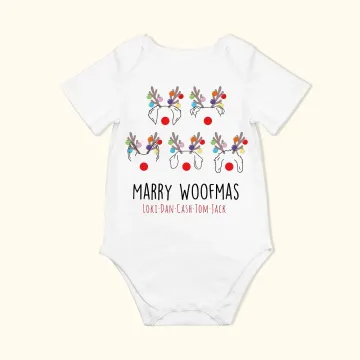 Discover Personalised Protected By Pet Baby Onesie Christmas Gift