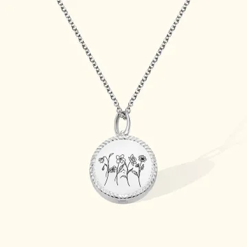 Discover Personalised Photo Locket Necklace with Birth Month Flower Gifts for Her