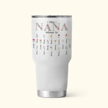 Discover Personalised This Mom Grandma Belongs To 30oz Tumbler with 1-16 Birth Flowers and Names Mother’s Day Gift for Mom Grandma