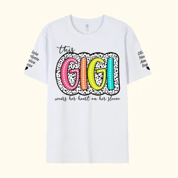 Discover Personalised Fashion Dalmatian Dots T-shirt Sweatshirt with Colourful Title and Kids Name Mother's Day Birthday Gift for Grandma Mom Auntie