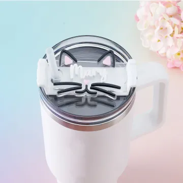 Discover Personalised Cute Cat Clear Acrylic Tumbler Name Plate Tag Accessories for Stanley Cup Birthday Gift for Cat Lovers Owners