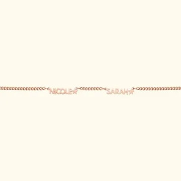 Discover Personalised Minimalist Multiple Name Necklace with 1-6 Names and Icon Birthday Mother's Day Jewellery Gift for Women