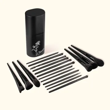 Discover Personalised Birth Flower 18 Pcs Makeup Brush Set with Travel Storage Case Birthday Mother's Day Gift for Women