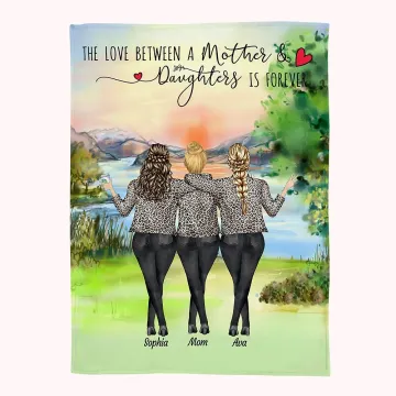 Discover Personalised The Love Between A Mother And Daughter Is Forever Blanket Mother's Day for Mother Daughter