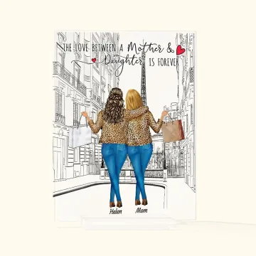 Discover Personalised Forever Mother and Daughter Kinship City Acrylic Plaque Birthday House Decorations