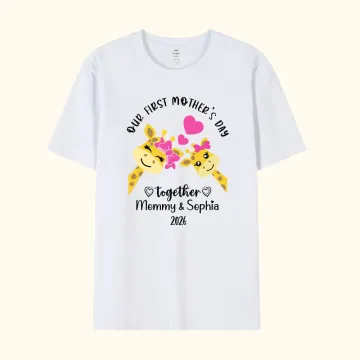 Discover Personalized T-shirt with Our First Mother's Day Together with Name |Callie