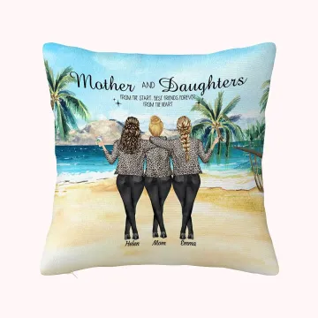 Discover Personalised Mother and Daughter from the Start Throw Pillow Cover Gift for Mom Bedroom Decor