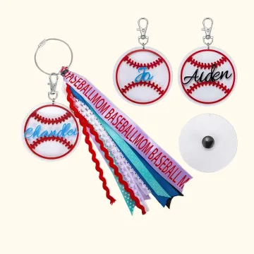 Discover Personalised Bag Tag Baseball Softball Charm with Name and Number Sport Mom Accessory for Bogg Gift for Ball Game Lovers
