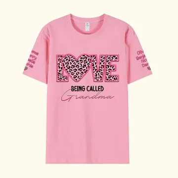 Discover Personalised Colourful Leopard Love Being Called Grandma T-shirt Sweatshirt with Children Name Birthday Mother’s Day Gift for Grandma Mom