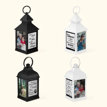 Discover Personalized Memorial LED Light Lantern with Message and Photo Sympathy Bereavement Gift for Family Friend