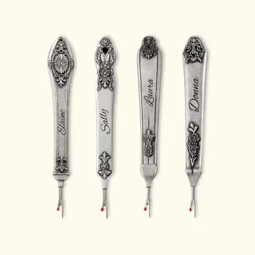 Discover Personalised Vintage Flora Pattern Name Seam Ripper Tools for Sewing Crafting Thread Removing
