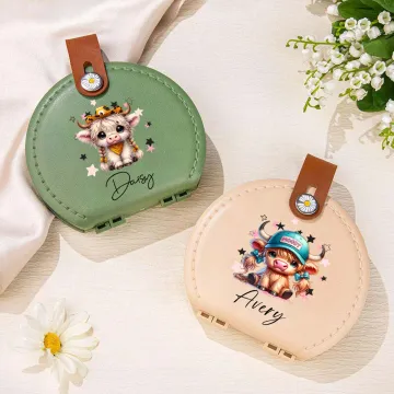 Discover Personalised Cute Highland Cow Portable Sewing Kit Set Storage Box with Name Stitching Tools Supplies Birthday Gift for Tailor Sewing Lover