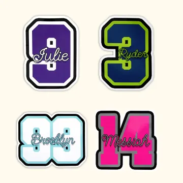 Discover Personalised Multicolour Baseball Softball Waterproof Stickers with Text and Number Game Day Birthday Gift for Sports Lovers