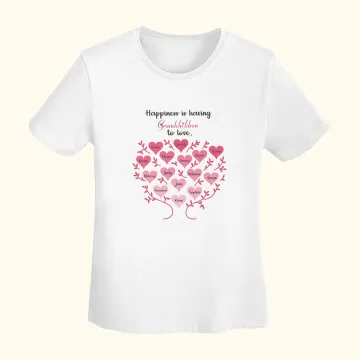 Discover Personalised Heart-shaped Family Tree T-Shirt Sweatshirt Happiness Is Having Family To Love Shirt Mother's Day Grandparents' Day Gift