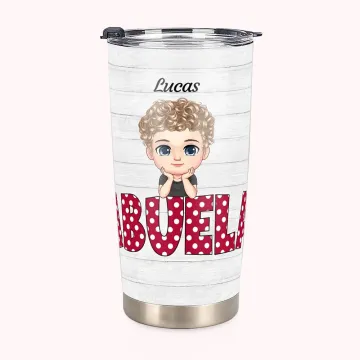 Discover Personalised Grandchildren Love to Grandma Grandparents with Various Cute Nickname 20oz Tumbler Memorial Father's Day Gift Daily Use