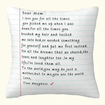 Discover Personalised I  Love You for All the Times Throw Pillow Cover with Handwriting Love Letter Design Mother's Day for Family