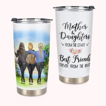 Discover Personalised Mother and Daughters Best Friends Forever 20oz Tumbler Mother's Day Gift for Hot and Cold Drinks