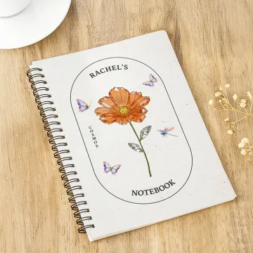 Discover Personalised Crystal Birth Flower Butterfly Spiral A5 Journal Notebook with Name and Text Birthday Gift for Friends Colleagues