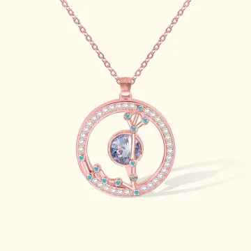 Discover Personalised Zodiac Constellation Pendant Necklace with Birthstones