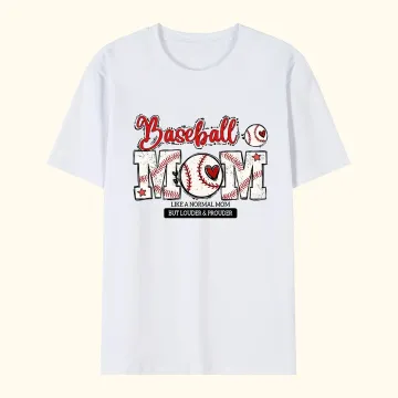 Discover Personalised Baseball Mom T-shirt Mom Like a Normal Mom with Text Mother's Day Gifts for Mom