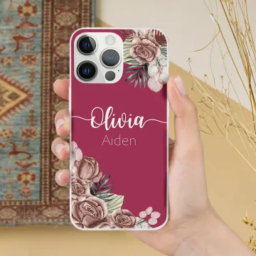Discover Personalised Vintage Floral Boho Phone Case for iPhone with Name Birthday Mother's Day Gift for Her