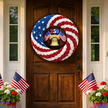 Discover Liberty Bell Wreath, 250th Anniversary Betsy Ross Front Door Decor