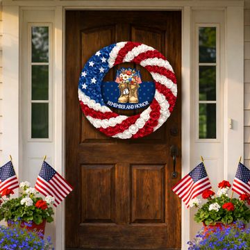 Discover Military Boots Floral Memorial Day Remember And Honor Rose Wreath