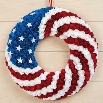 Discover Patriotic Front Door Wreath for 250 Years of America Decoration