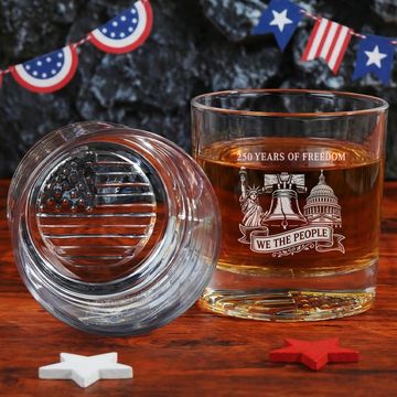 Discover 250 Years of Freedom Liberty with United States Capitol Whiskey Glass