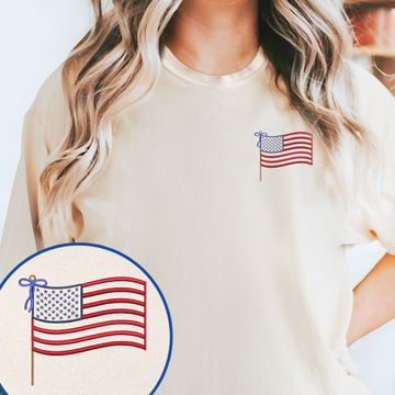 Discover Flagwix American Flag - Happy 4th of july USA Flag Embroidered T-Shirt