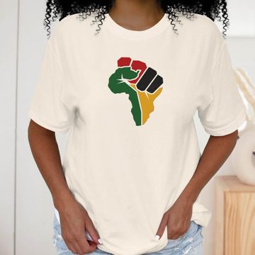 Discover Juneteenth Freedom Day Fist Hand Embroidered T-Shirt