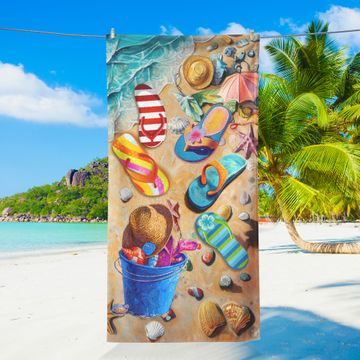 Discover Flip Flops Beach Towel Beach Lovers Gifts