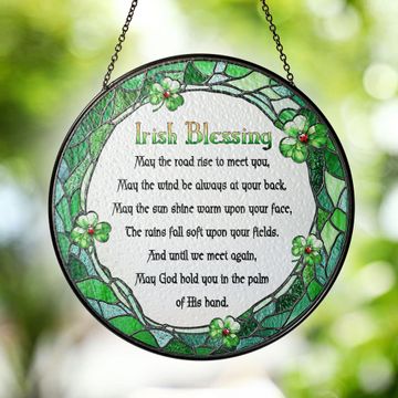 Discover Irish Blessing St. Patrick's Day Stained Glass Suncatcher