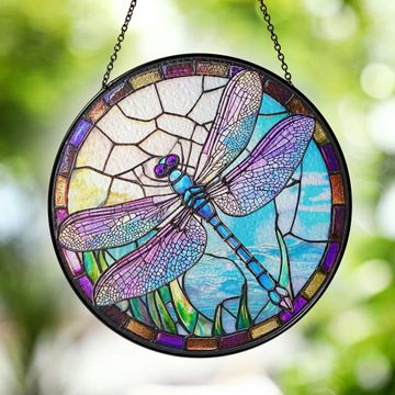 Discover Dragonfly Spring Stained Glass Suncatcher