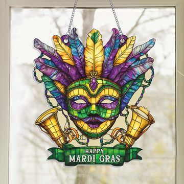 Discover Happy Mardi Gras Acrylic Suncatcher Hanging