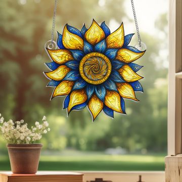 Discover Sunflower Ukraine Peace For Ukraine Acrylic Suncatcher Window Hanging
