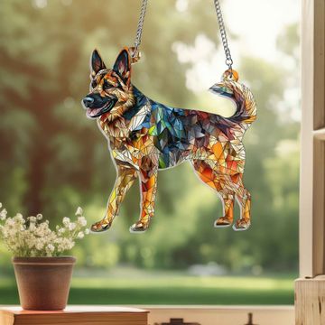 Discover German Shepherd Acrylic Suncatcher Window Hanging
