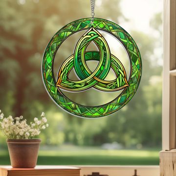 Discover Triquetra Celtic Knot Irish Suncatcher Acrylic Hanging