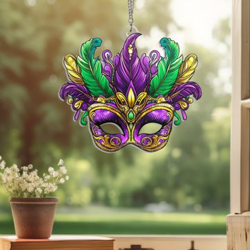 Discover Happy Mardi Gras Mask Suncatcher Acrylic Hanging Sign