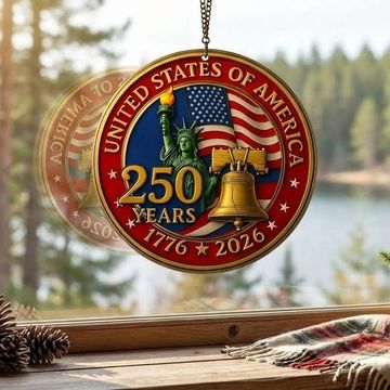 Discover America 250th Anniversary USA 4th Of july Suncatcher