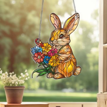 Discover Easter Bunny Rabbit Suncatcher Acrylic Window Hanging