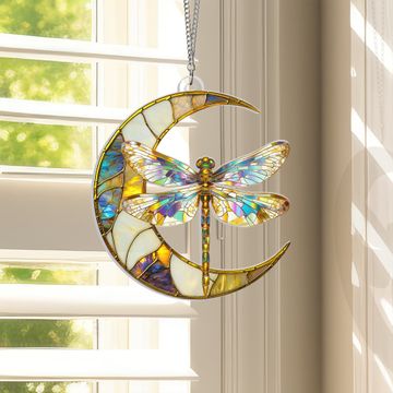 Discover Dragonfly On the Moon Suncatcher Acrylic Hanging