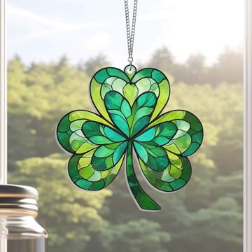 Discover Shamrock Irish Saint Patrick's Day  Suncatcher Acrylic Hanging