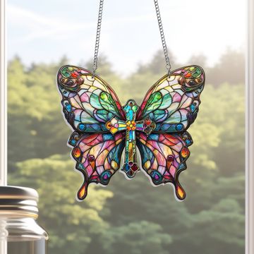 Discover Christian Butterfly Acrylic Suncatcher Hanging