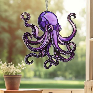 Discover Octopus Suncatcher Acrylic Window Hanging
