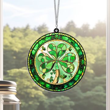 Discover Shamrock Irish Gift - Acrylic Suncatcher Ornament for Home Decor & St. Patrick's Day 3-Day Shipping