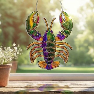 Discover Mardi Gras Crawfish Louisiana Suncatcher Acrylic Hanging Sign